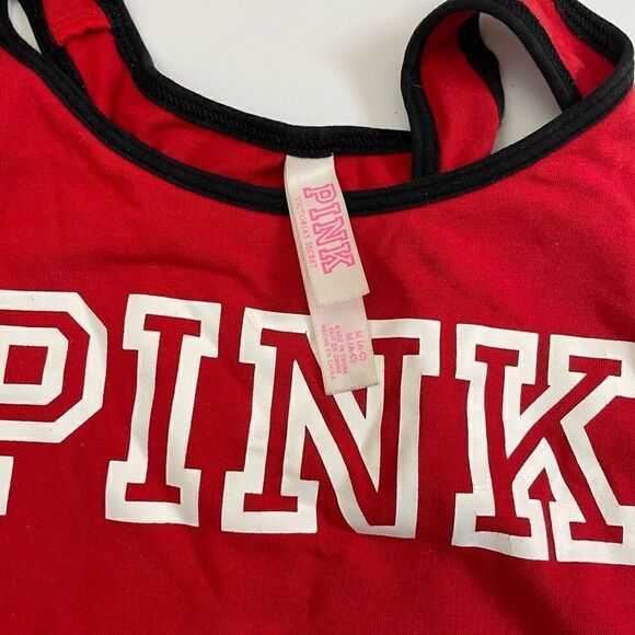 PINK|Crop|Haut Court| Crop sports top|Cotton| Has Stretch - Picture 4 of 7